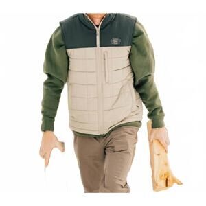 NEW JETTY terrace color block vest in oyster